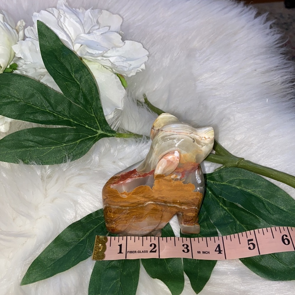 Carved Stone Dog Statue Figurine Collectible Decor - Picture 12 of 17
